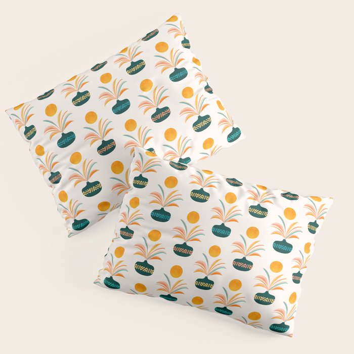 Sunny Palm Trees Pattern Pillow Sham Gallery Image 3