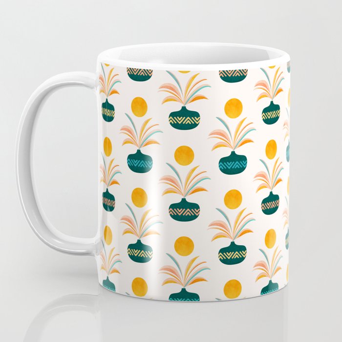 Sunny Palm Trees Pattern Coffee Mug Gallery Image 3