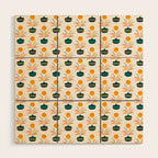 Sunny Palm Trees Pattern Wood Wall Art Gallery Image 1