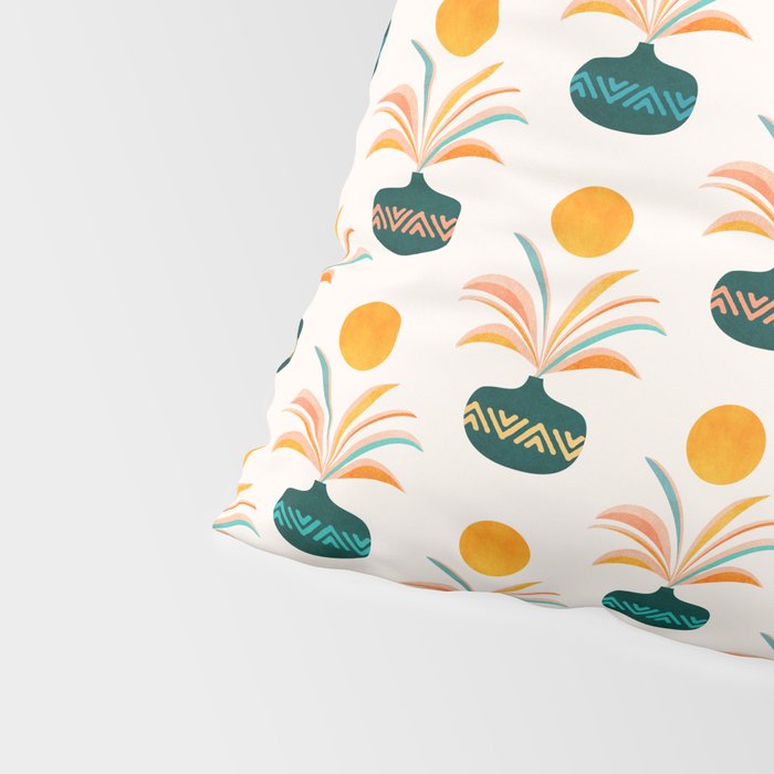 Sunny Palm Trees Pattern Pillow Sham Gallery Image 4