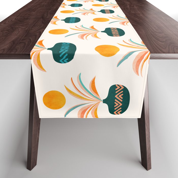 Sunny Palm Trees Pattern Table Runner Gallery Image 1