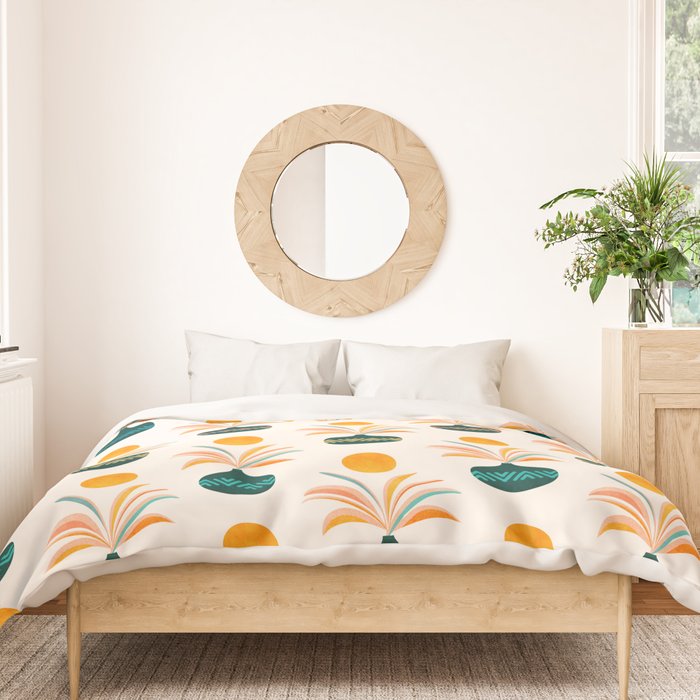 Sunny Palm Trees Pattern Duvet Cover Gallery Image 3