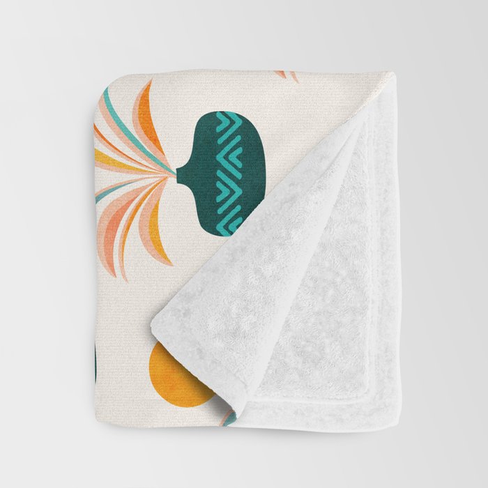 Sunny Palm Trees Pattern Throw Blanket Gallery Image 3