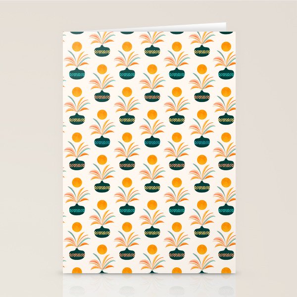 Sunny Palm Trees Pattern Stationery Card Gallery Image 1
