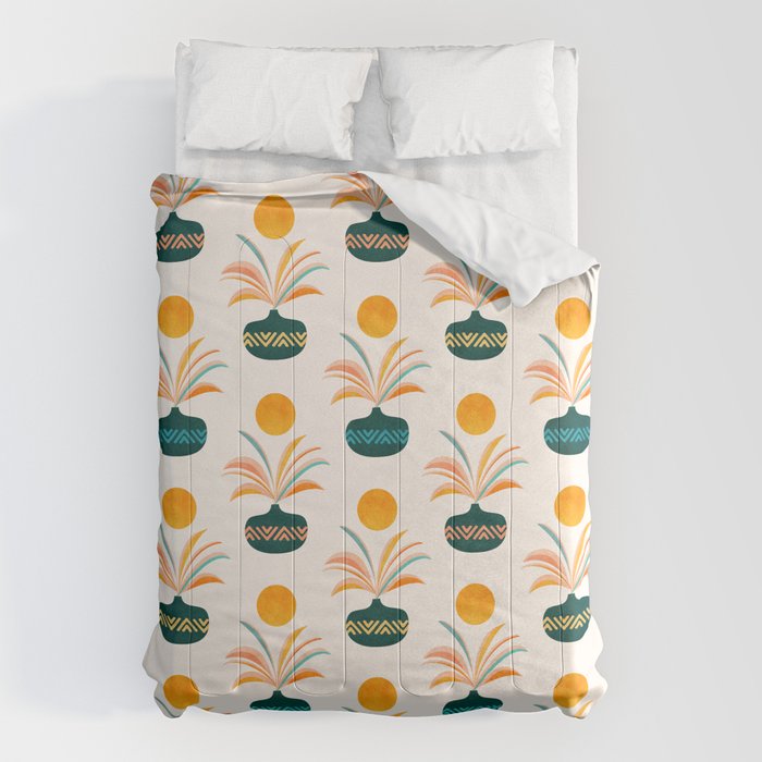 Sunny Palm Trees Pattern Comforter Gallery Image 1
