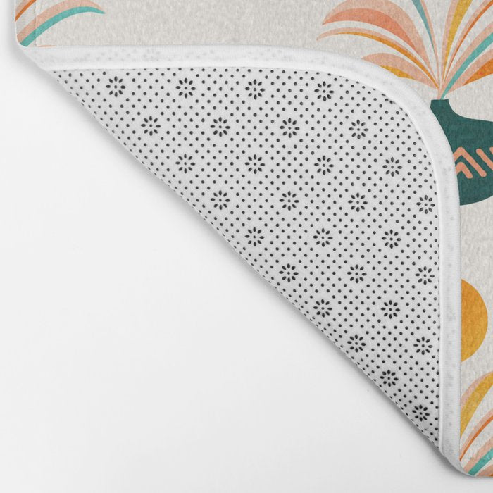 Sunny Palm Trees Pattern Bath Mat Gallery Image 2