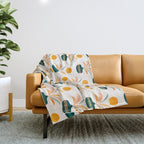 Sunny Palm Trees Pattern Throw Blanket Gallery Image 1