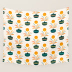 Sunny Palm Trees Pattern Wall Tapestry Gallery Image 4