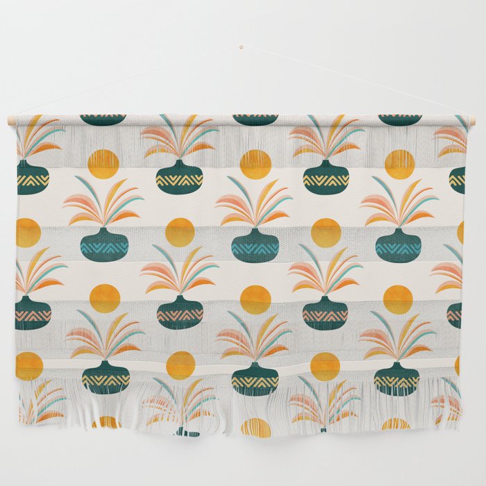 Sunny Palm Trees Pattern Wall Hanging Gallery Image 1