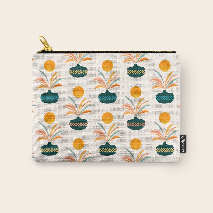 Sunny Palm Trees Pattern Carry All Pouch Gallery Image 1