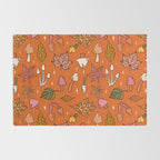 Falling Leaves Print in Orange Rug Gallery Image 2