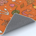 Falling Leaves Print in Orange Rug Gallery Image 4