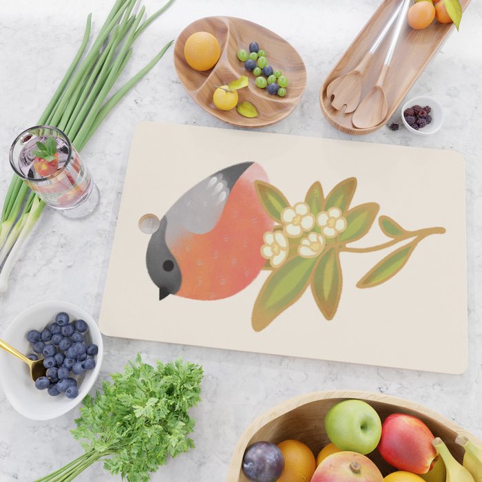 Eurasian bullfinch Cutting Board Gallery Image 2
