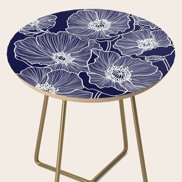Indigo Poppies Side Table Gallery Image 2