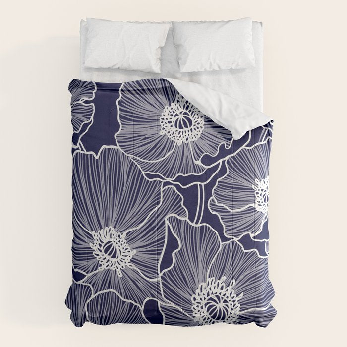 Indigo Poppies Comforter Gallery Image 6