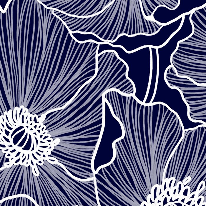 Indigo Poppies Coffee Mug Gallery Image 2