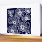 Indigo Poppies Wall Mural Gallery Image 2