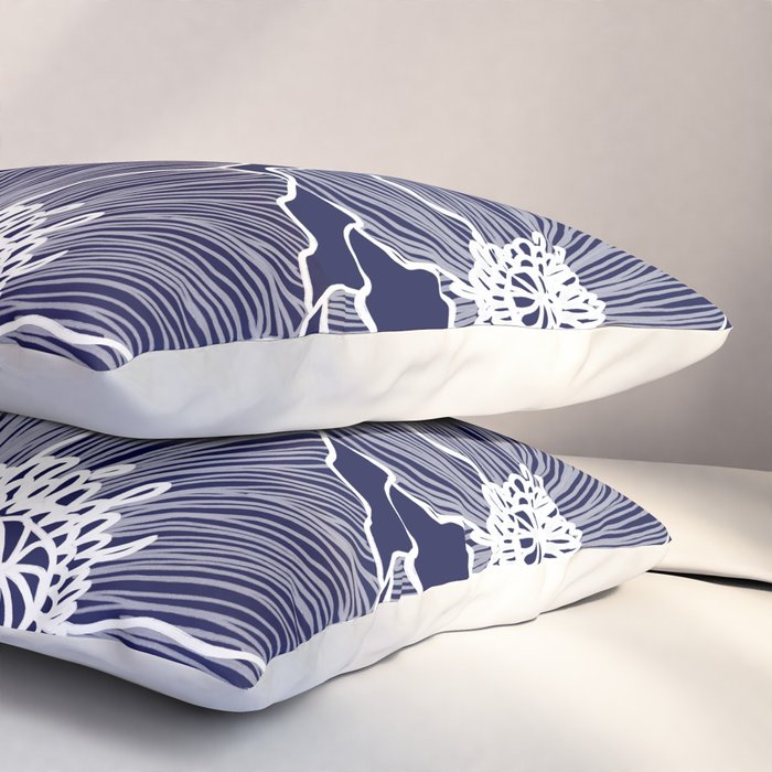 Indigo Poppies Pillow Sham Gallery Image 3
