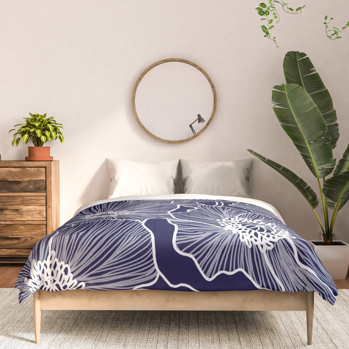 Indigo Poppies Comforter Gallery Image 3
