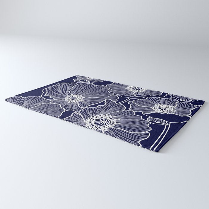 Indigo Poppies Rug Gallery Image 3