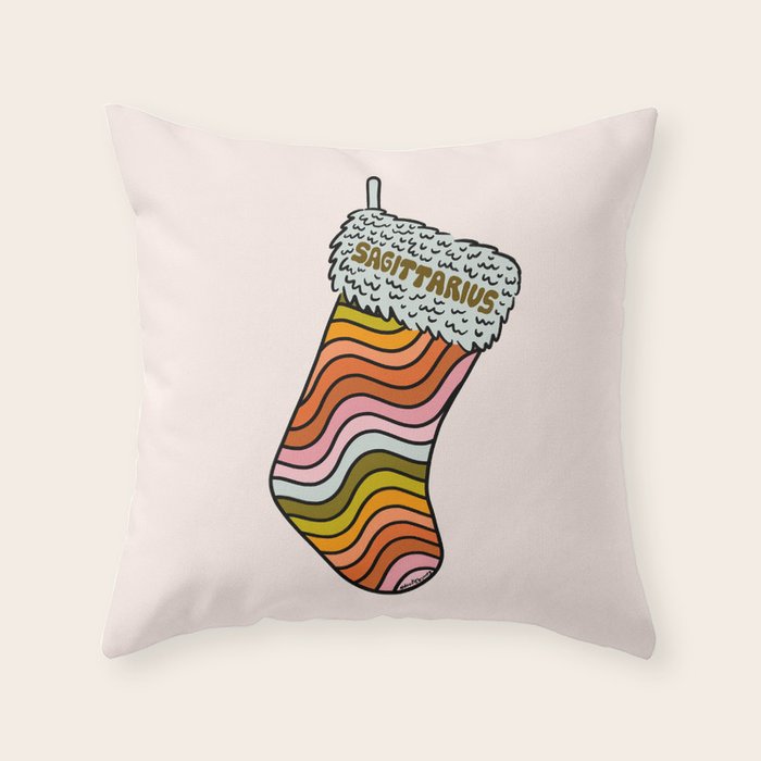 Sagittarius Stocking Throw Pillow Gallery Image 6