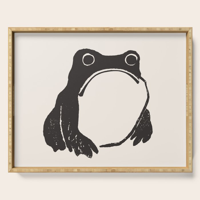 Matsumoto Hoji Japanese Grumpy Frog Art Print Serving Tray Gallery Image 1