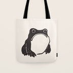 Matsumoto Hoji Japanese Grumpy Frog Art Print Tote Bag Gallery Image 1