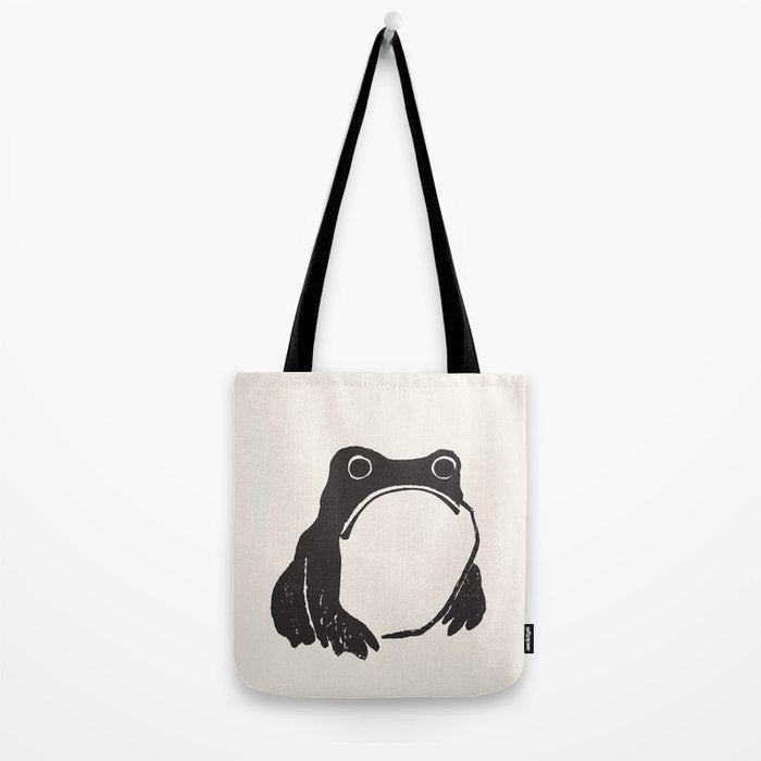 Matsumoto Hoji Japanese Grumpy Frog Art Print Tote Bag Gallery Image 2