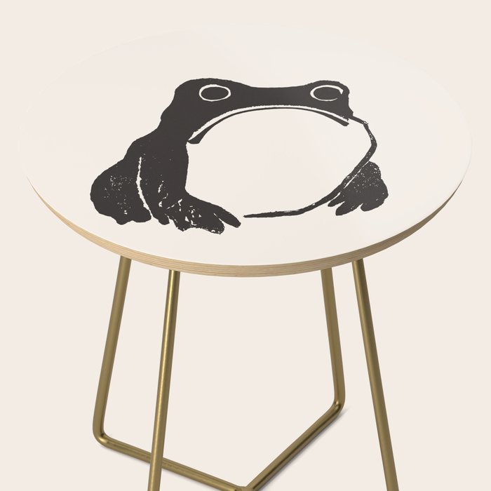 Matsumoto Hoji Japanese Grumpy Frog Art Print Side Table Gallery Image 2