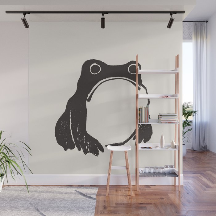 Matsumoto Hoji Japanese Grumpy Frog Art Print Wall Mural Gallery Image 1