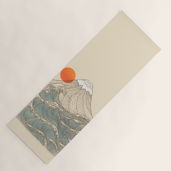 Mount Fuji the great wave  Yoga Mat Gallery Image 1