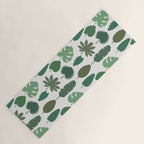 Cat and Plant 39 pattern Yoga Mat Gallery Image 1