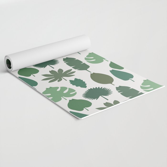 Cat and Plant 39 pattern Yoga Mat Gallery Image 2