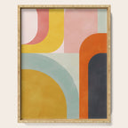 mid mod geometric shapes summer Serving Tray Gallery Image 1