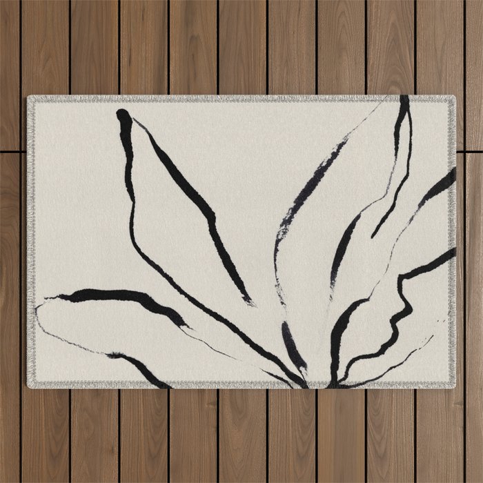 Ink Flower 1 Outdoor Rug Gallery Image 1