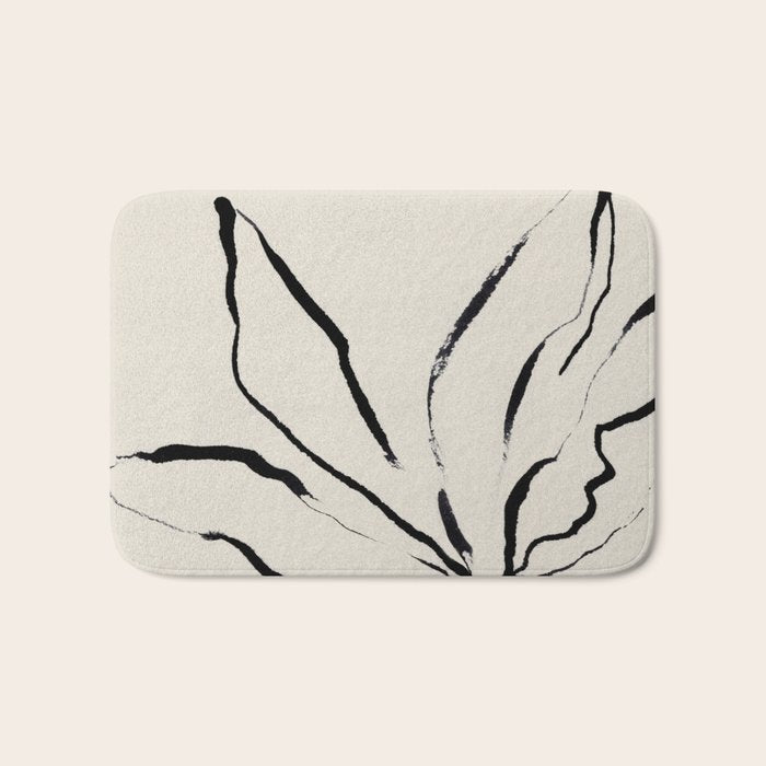 Ink Flower 1 Bath Mat Gallery Image 1