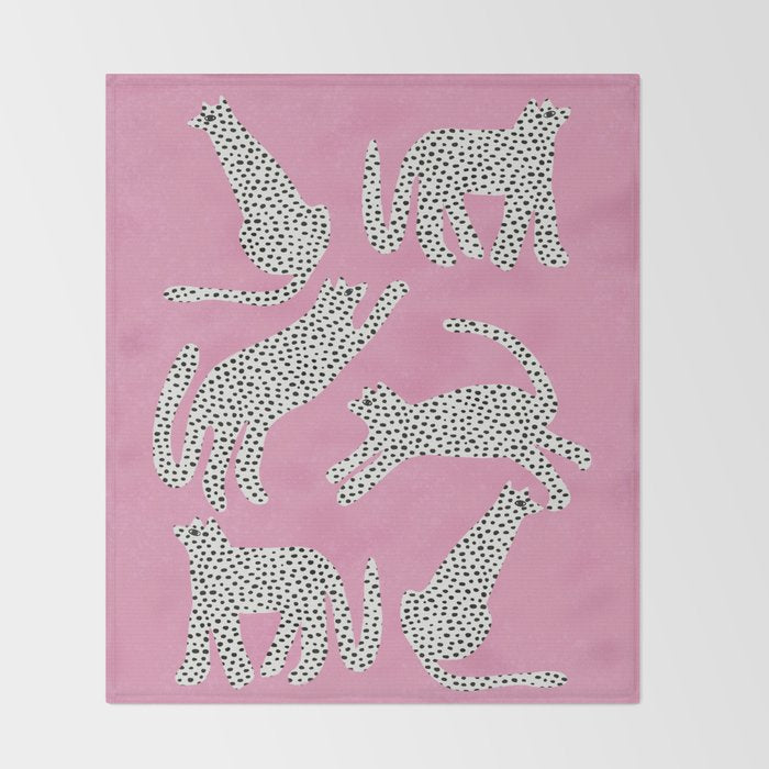 Pink Leopard Throw Blanket Gallery Image 2