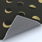The Lunar Cycle â¢ Phases of the Moon - Black & Gold Palette Rug Gallery Image 4