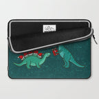 Cute Christmas Dinosaurs Dinos Dinosaur Laptop Sleeve Gallery Image 2