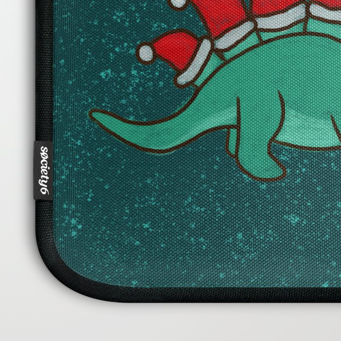 Cute Christmas Dinosaurs Dinos Dinosaur Laptop Sleeve Gallery Image 3