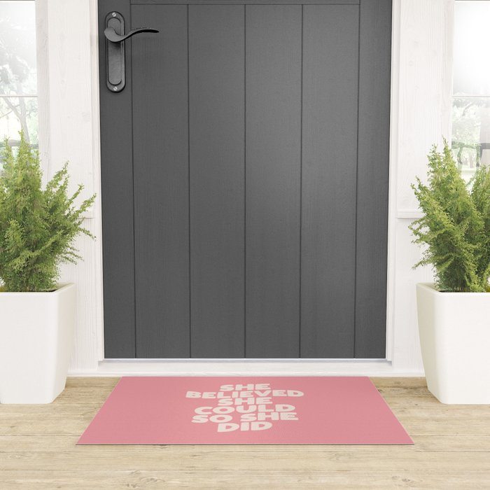 She Believed She Could So She Did Welcome Mat Gallery Image 3