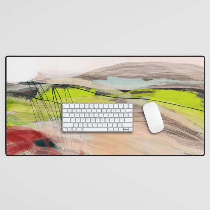 landscape in pastel abstract Desk Mat Gallery Image 1