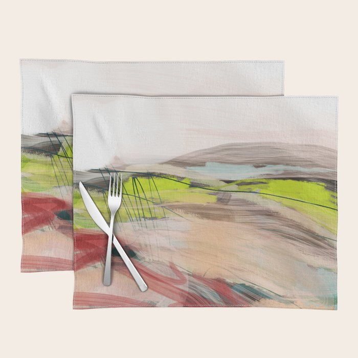 landscape in pastel abstract Placemat Gallery Image 1