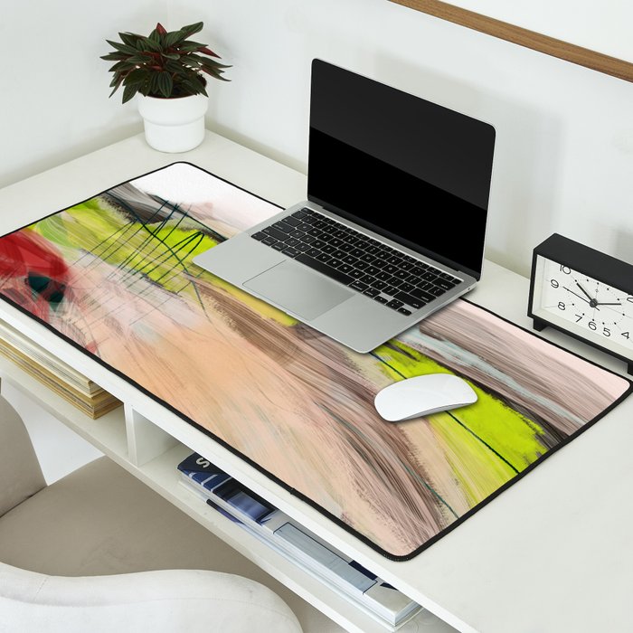 landscape in pastel abstract Desk Mat Gallery Image 2