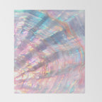 Opal Glow Pearlescent Abstract Throw Blanket Gallery Image 2