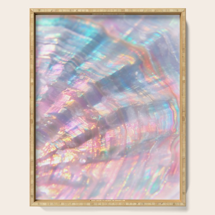 Opal Glow Pearlescent Abstract Serving Tray Gallery Image 1