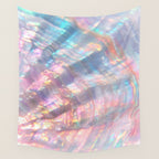 Opal Glow Pearlescent Abstract Wall Tapestry Gallery Image 4