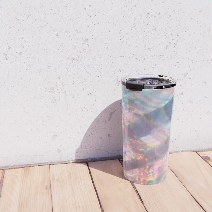 Opal Glow Pearlescent Abstract Travel Mug Gallery Image 4