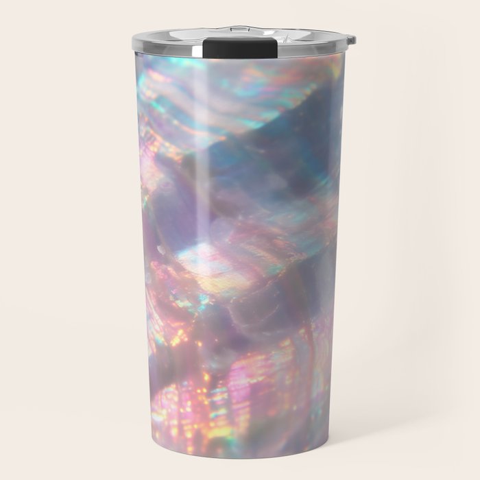 Opal Glow Pearlescent Abstract Travel Mug Gallery Image 1