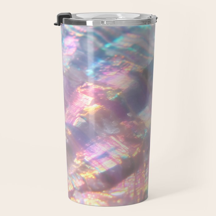 Opal Glow Pearlescent Abstract Travel Mug Gallery Image 3